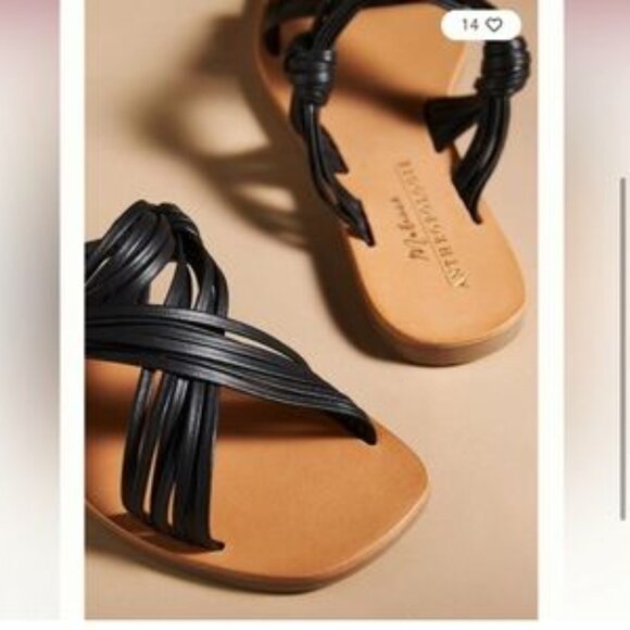Anthropologie Matisse NewMystic Sandals in Black Leather Size 9